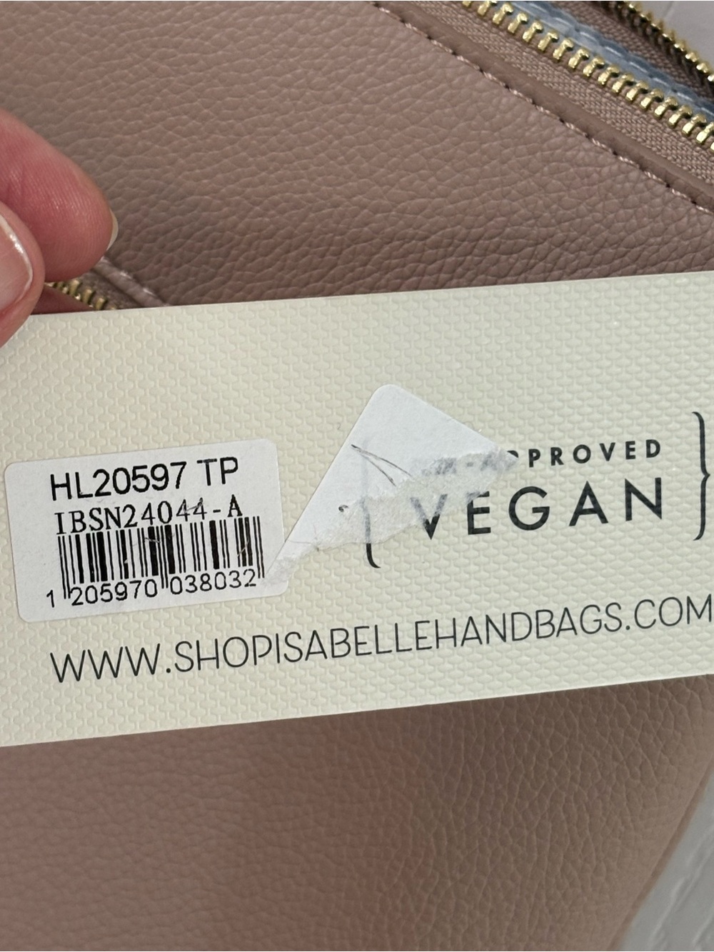 Isabelle Los Angeles Vegan Leather Blush Pink Shoulder/Crossbody Bag NWT - Picture 5 of 10